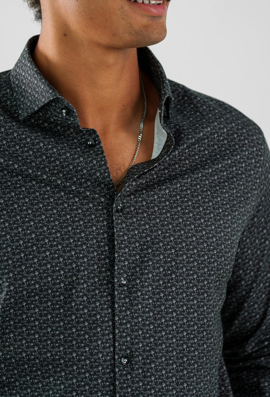 NOVA - Black Mushrooms Long Sleeve Shirt