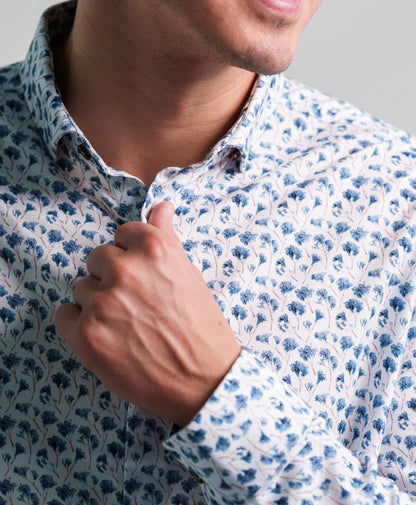 NOVA - White Snowbrush Printed Shirt