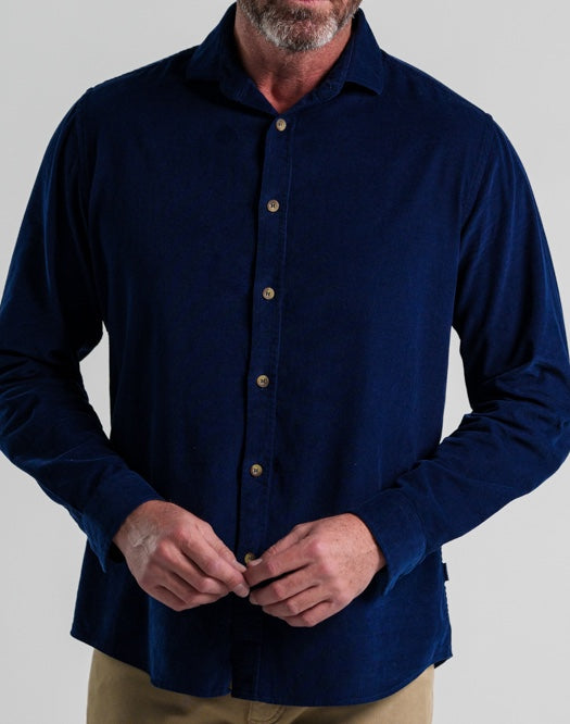 TRAVERSE - Dark Navy Corduroy Shirt