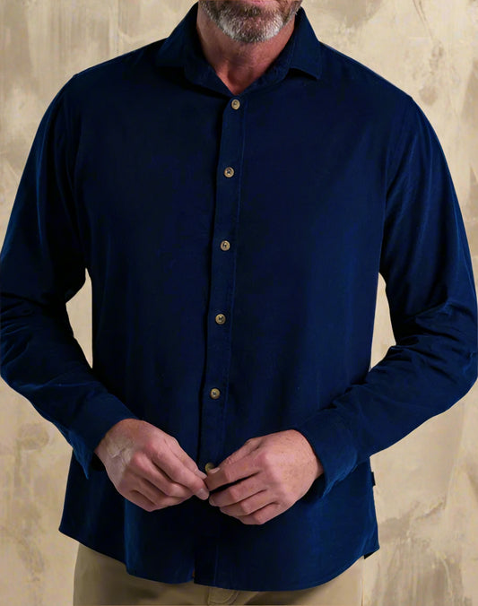 TRAVERSE - Dark Navy Corduroy Shirt