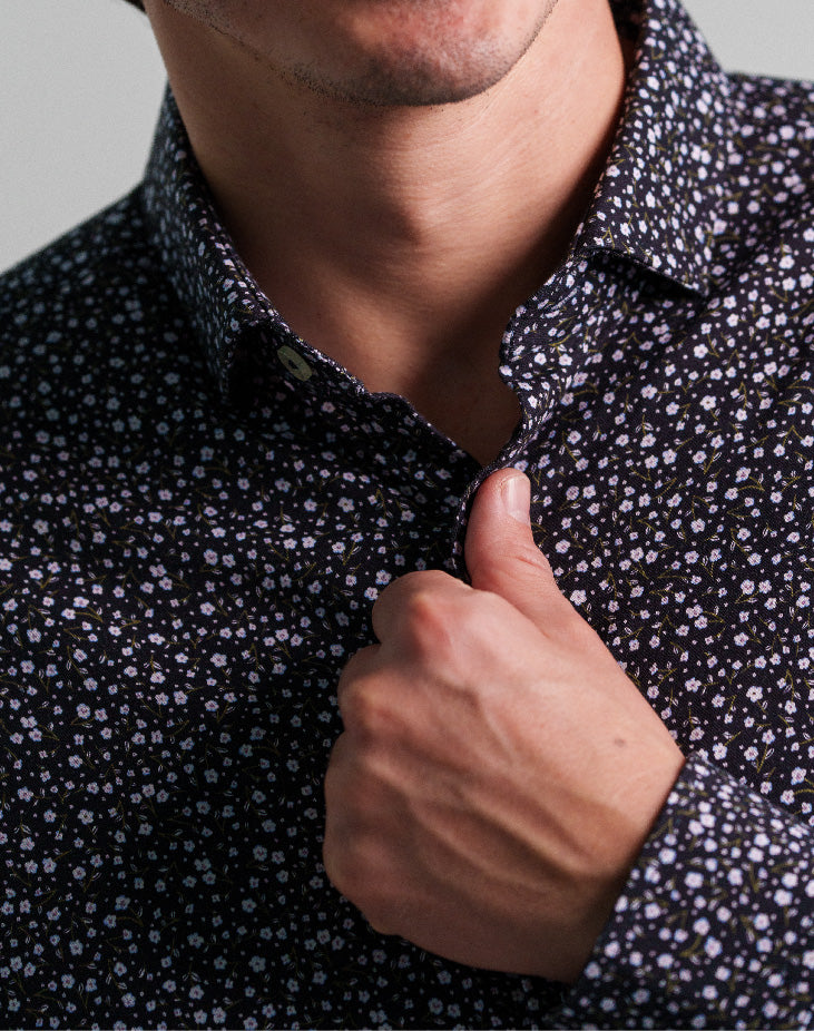 NOVA - Dark Navy Meadow Ditsy Shirt