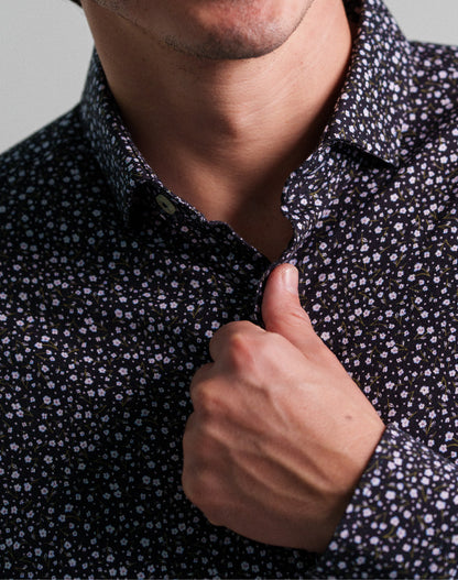 NOVA - Dark Navy Meadow Ditsy Shirt