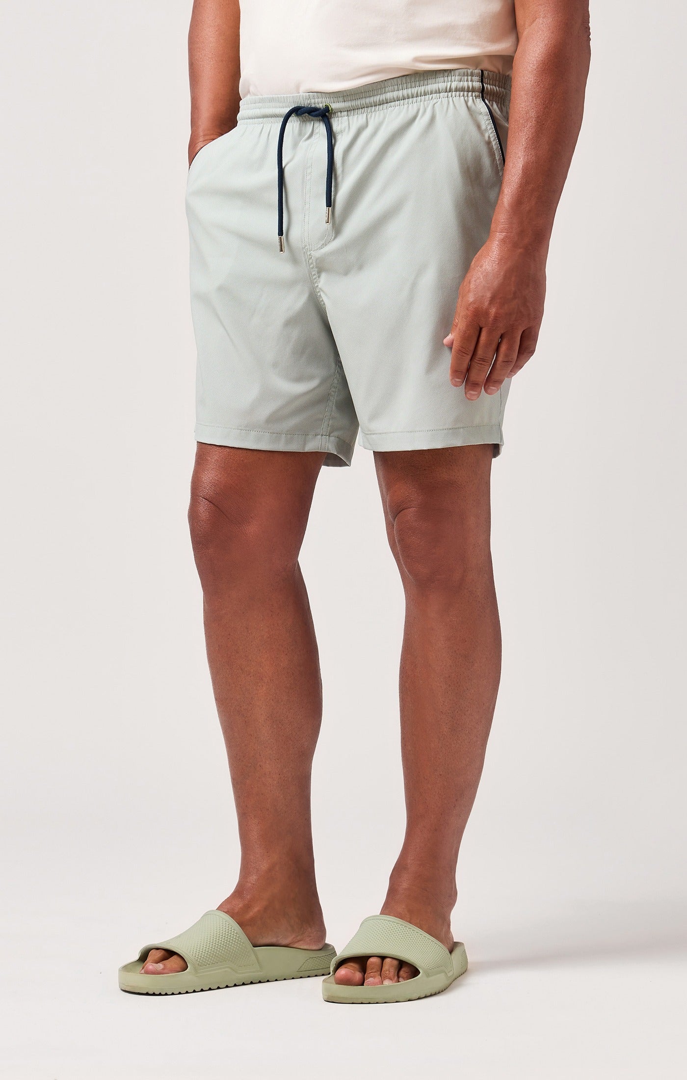 HELIOS - Olive Birdseye Solid Swim Shorts