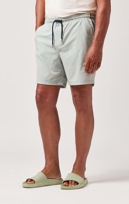 HELIOS - Olive Birdseye Solid Swim Shorts