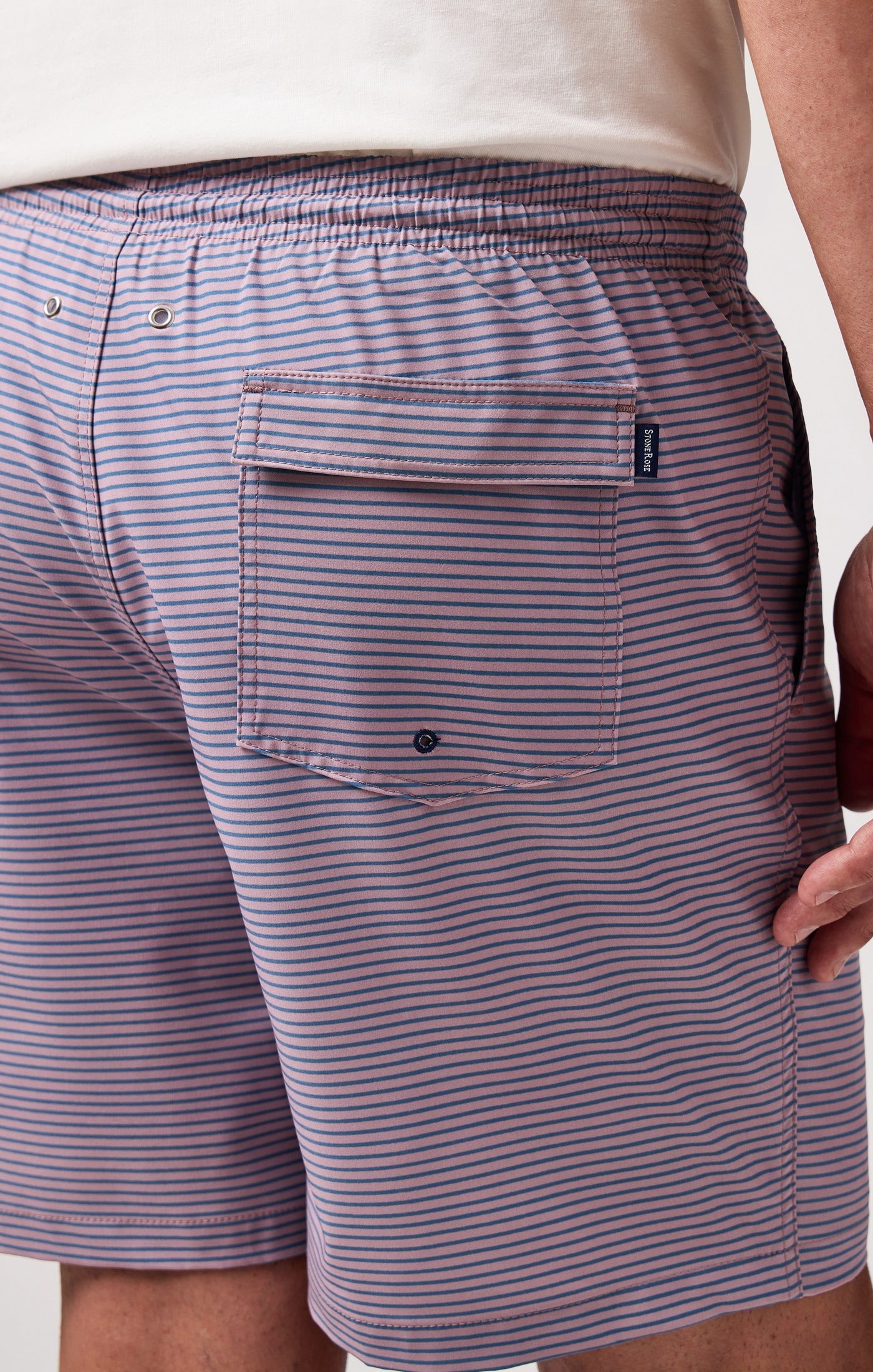 HELIOS - Pink Striped Swim Shorts