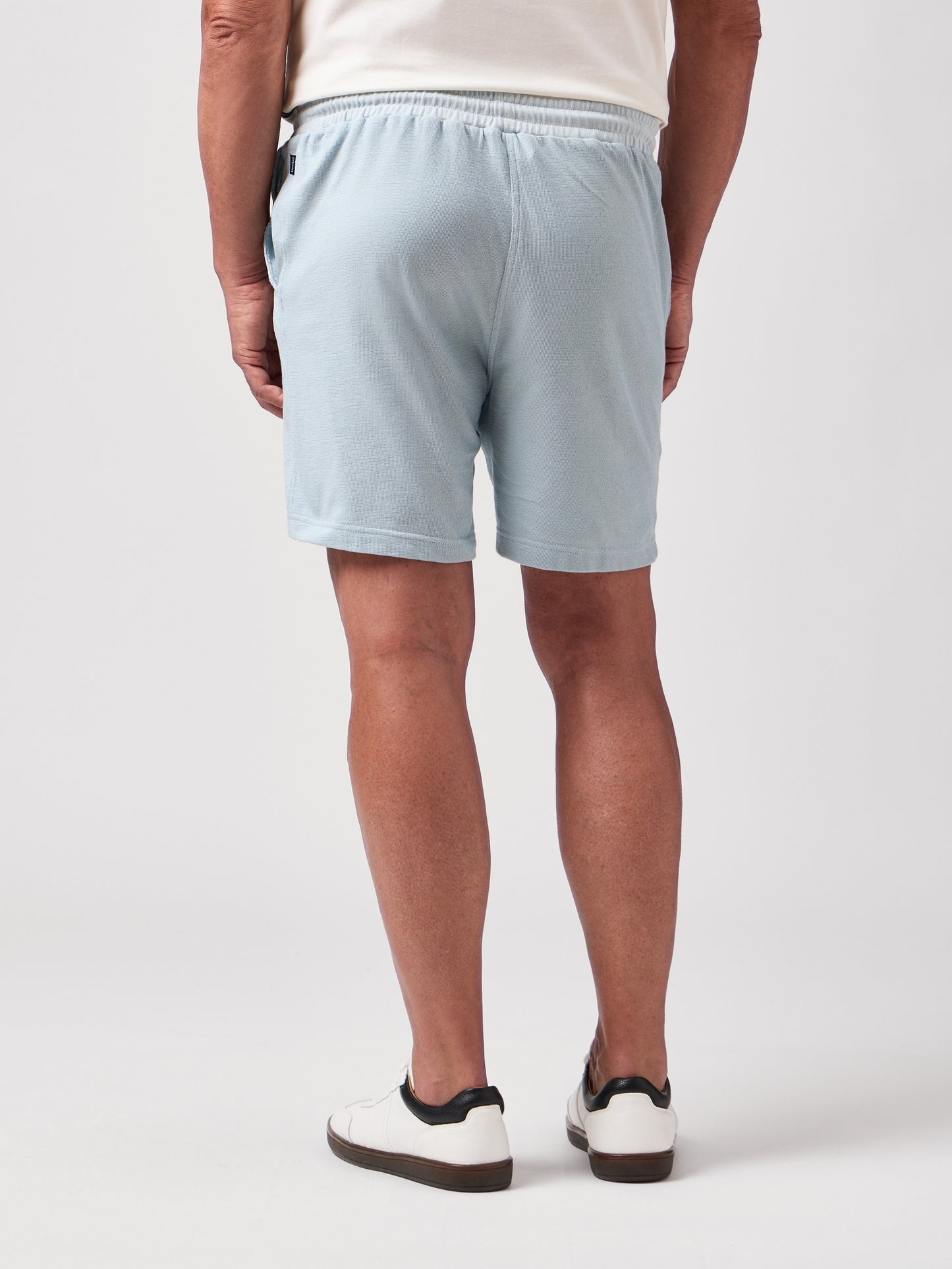 TWILIGHT - Light Blue Terry Knit Comfort Short