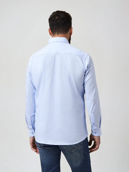 MONARCH - Light Blue Edge Long Sleeve Shirt