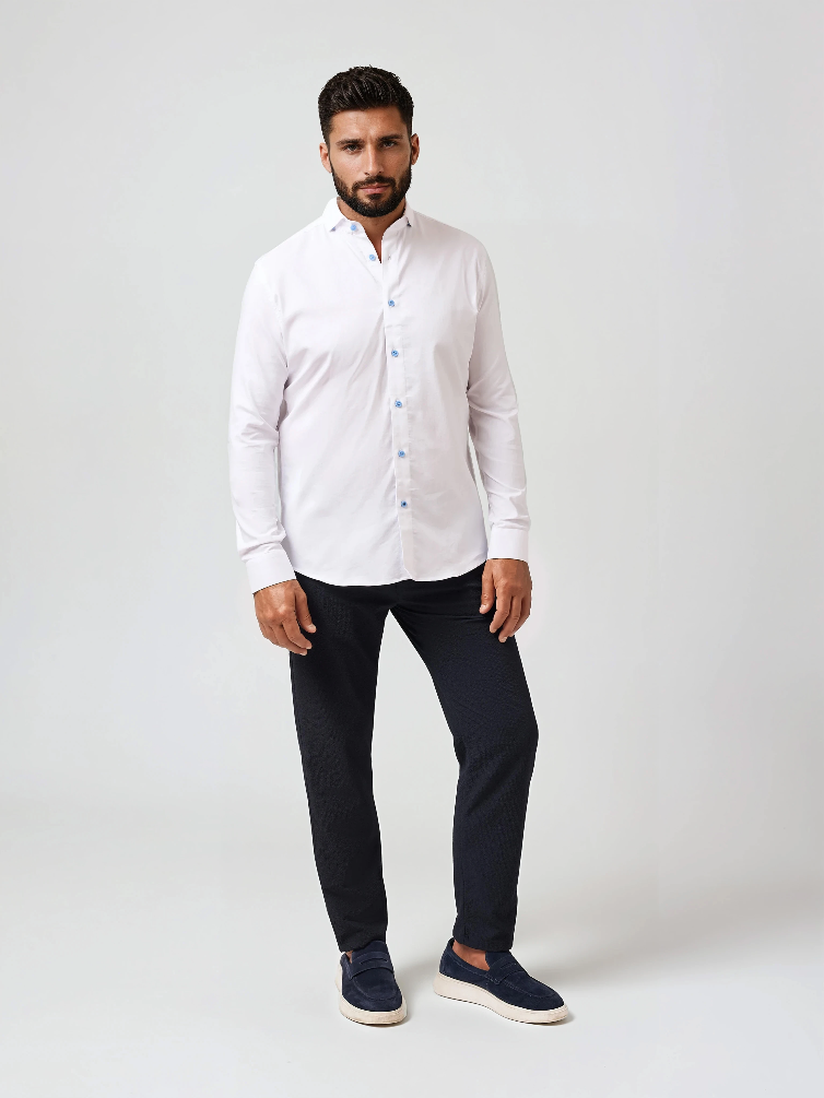 MONARCH - White Edge Long Sleeve Shirt