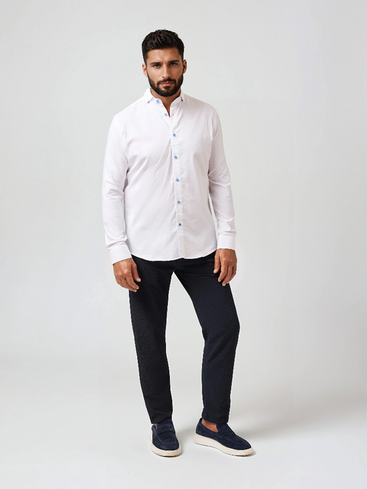MONARCH - White Edge Long Sleeve Shirt
