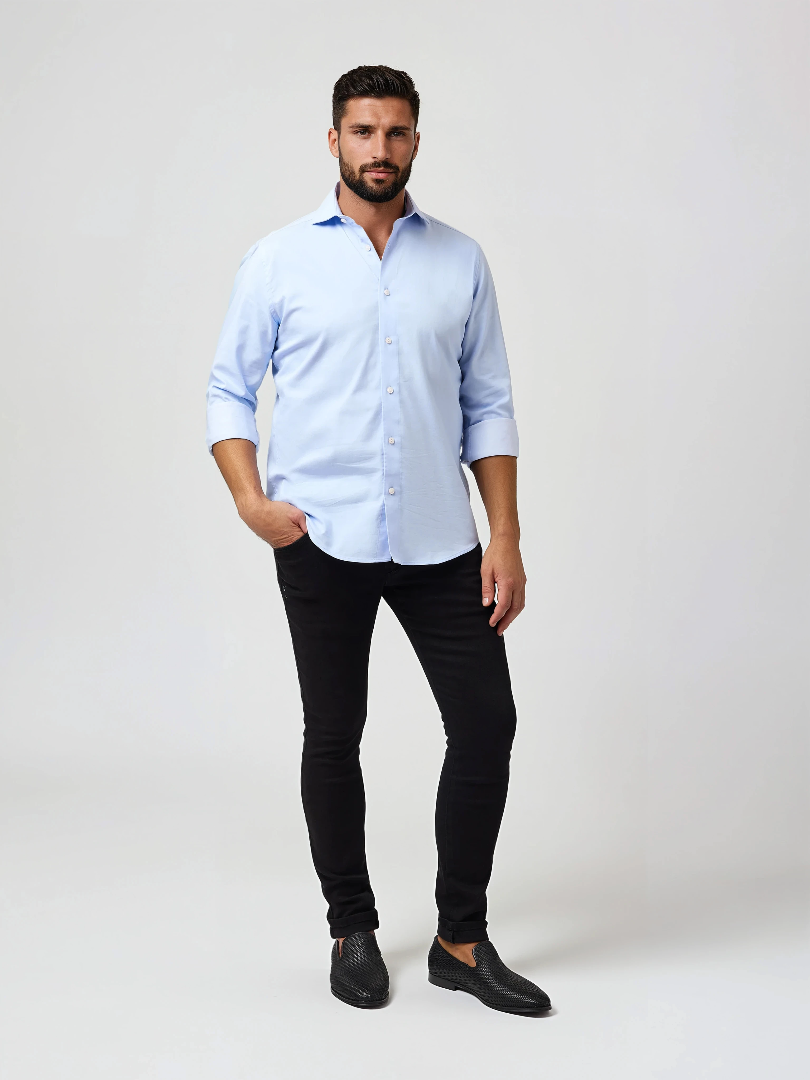 MONARCH - Light Blue Heritage Long Sleeve Shirt