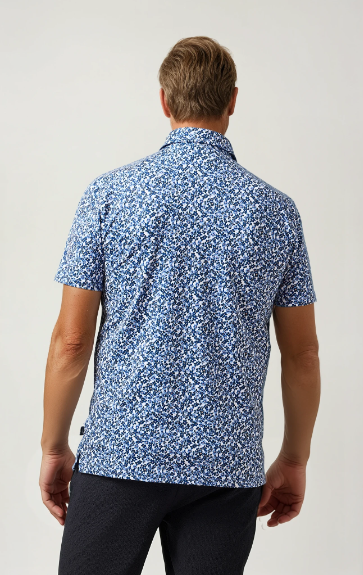 APEX - Blue Spring Bloom Stretch Polo