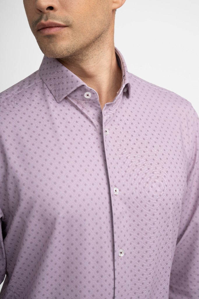 APEX - Medium Pink Circular Print Shirt