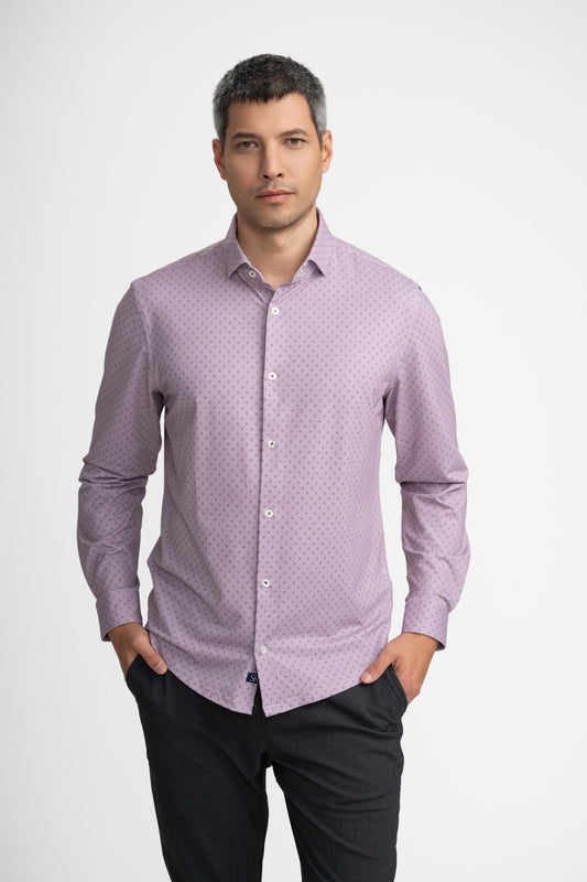 APEX - Medium Pink Circular Print Shirt