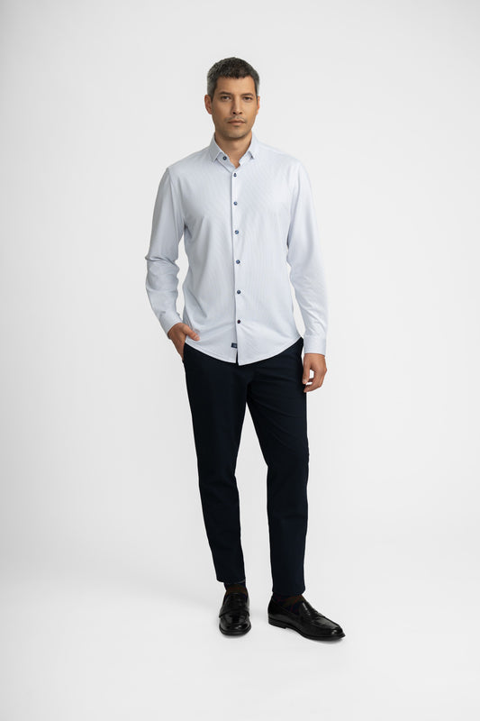 APEX - White Birdseye Long Sleeve Shirt