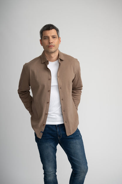 AERIS - Sand Peached Fleece Shirt