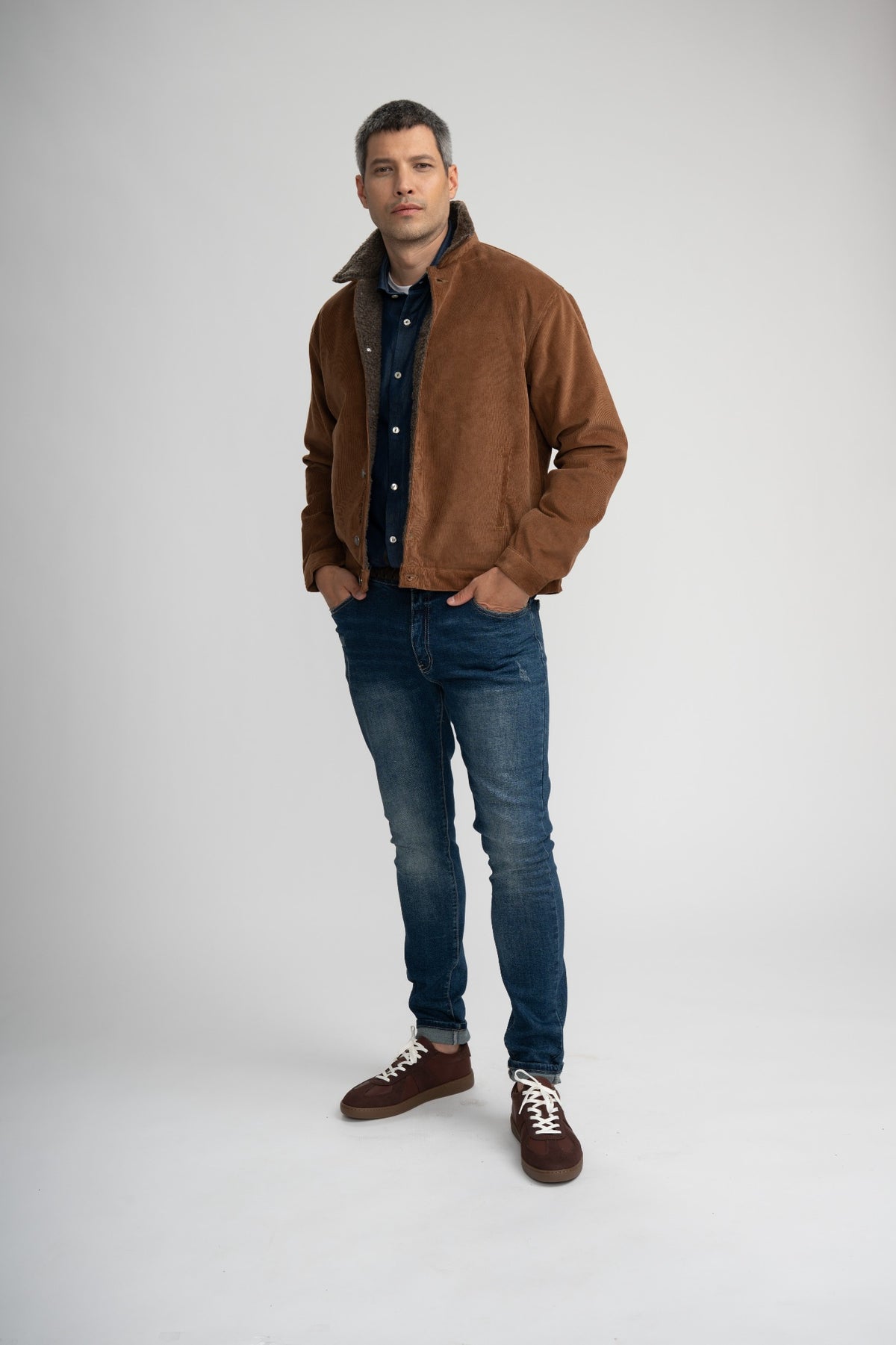 FIELDHOUSE - Toffee Corduroy Sherpa Jacket