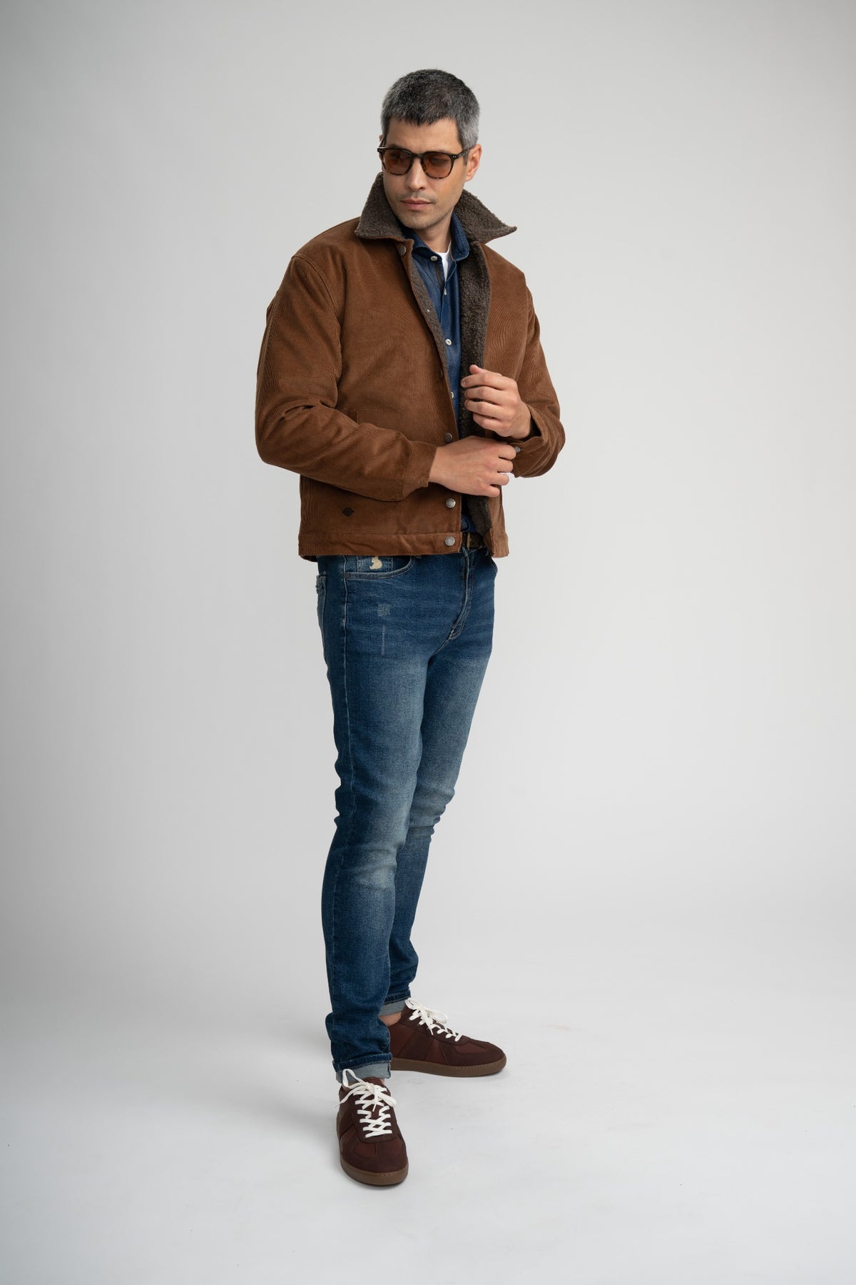 FIELDHOUSE - Toffee Corduroy Sherpa Jacket