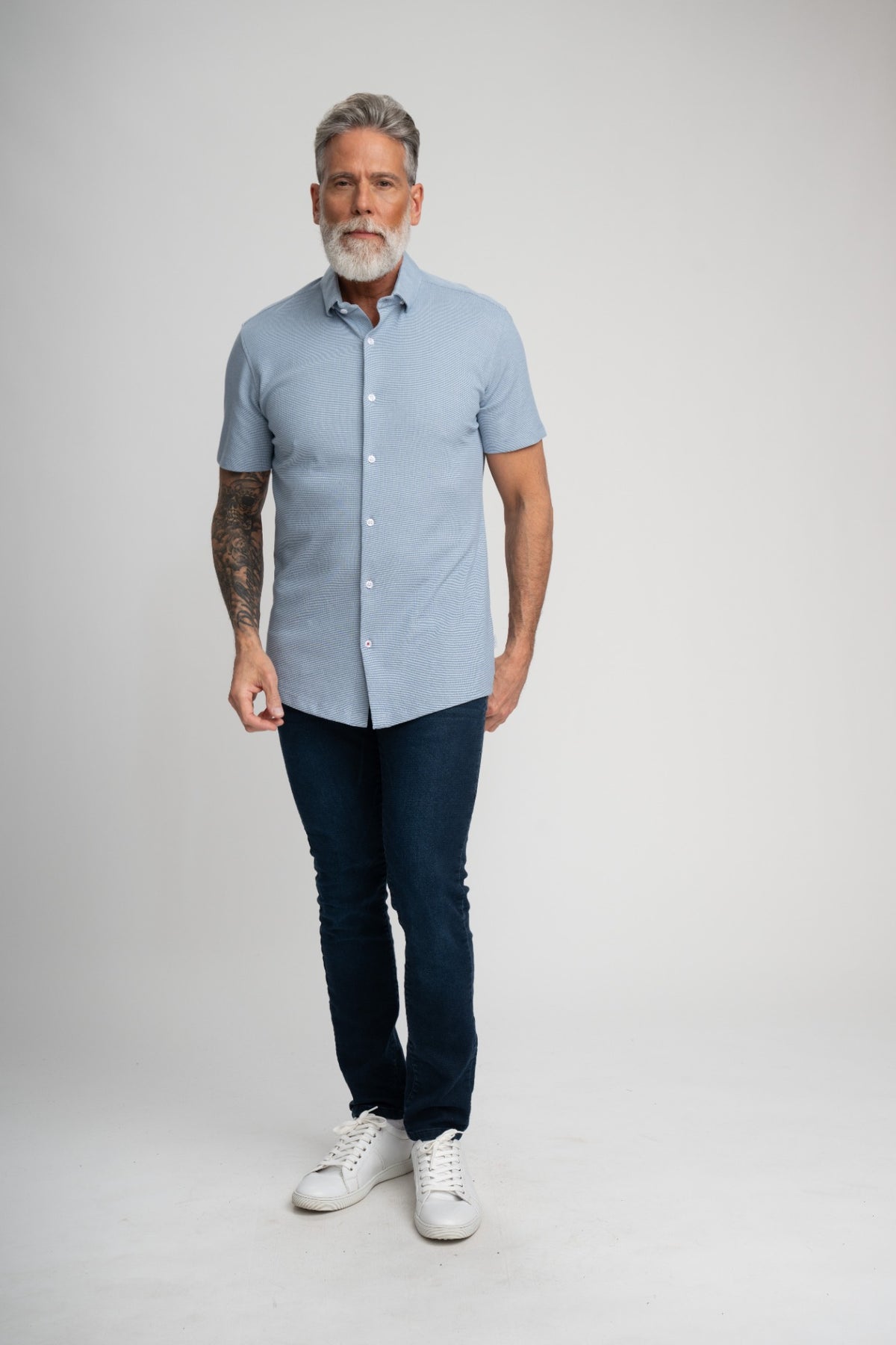 ORIGIN - Medium Blue Short Sleeve Shirt