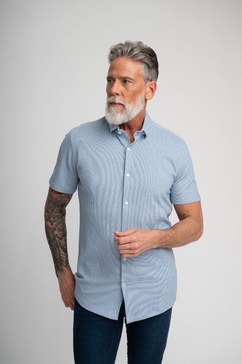 ORIGIN - Medium Blue Short Sleeve Shirt