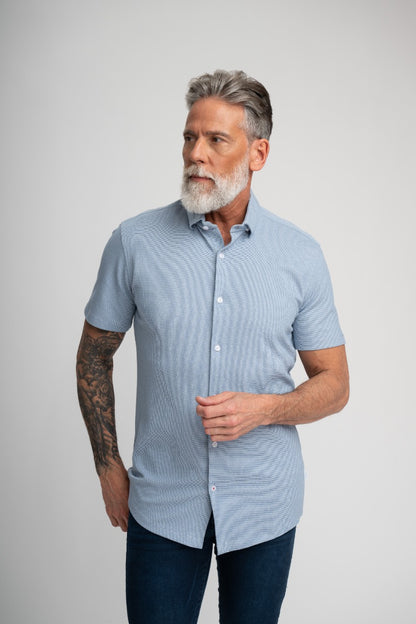 ORIGIN - Medium Blue Short Sleeve Shirt