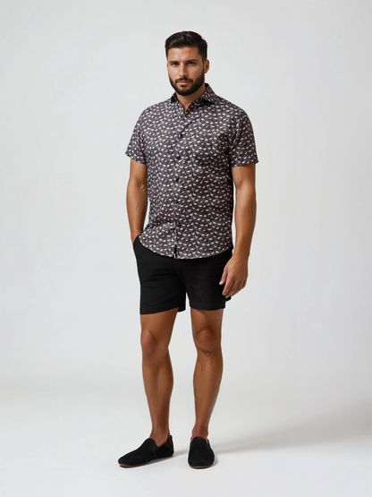TWILIGHT - Black Terry Knit Comfort Short
