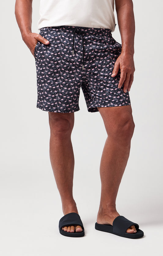 HELIOS - Black Flamingo Affair Swim Shorts