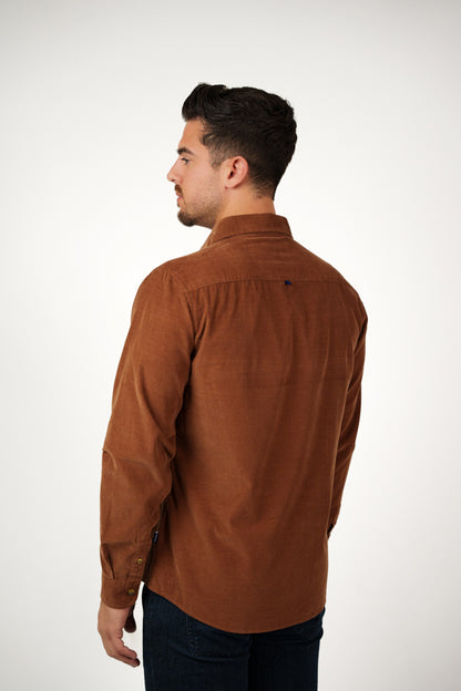TRAVERSE - Medium Brown Corduroy Shirt