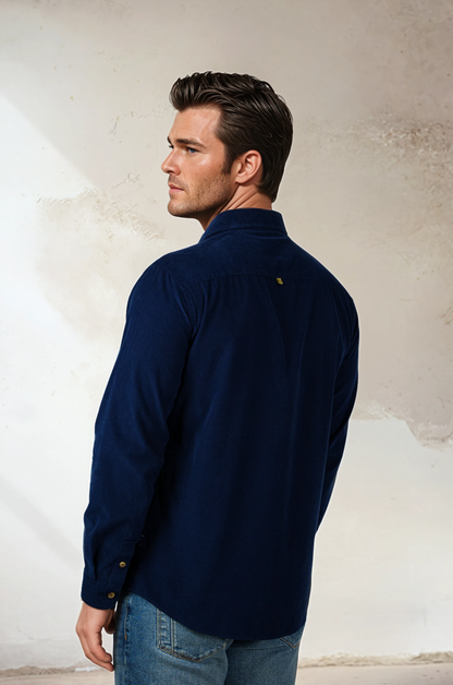 TRAVERSE - Dark Navy Corduroy Shirt