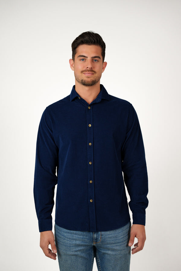TRAVERSE - Dark Navy Corduroy Shirt