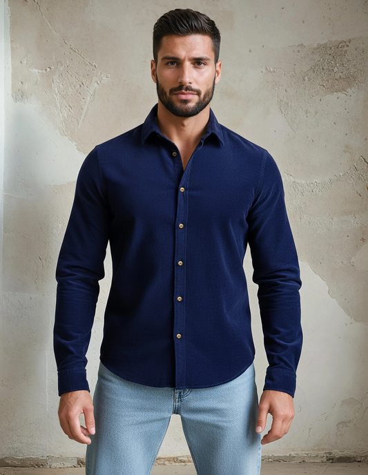 TRAVERSE - Dark Navy Corduroy Shirt