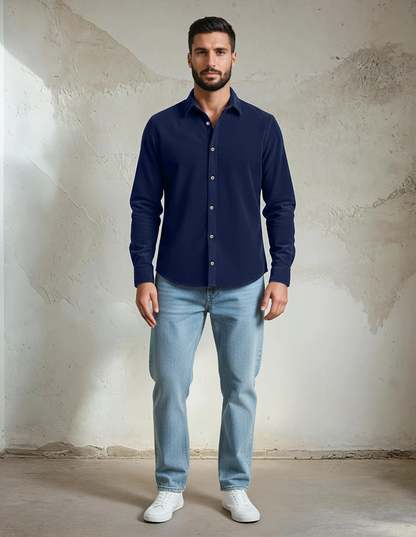 TRAVERSE - Dark Navy Corduroy Shirt