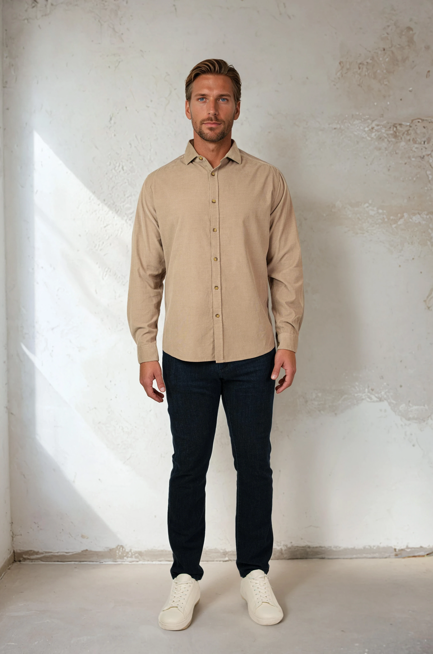 TRAVERSE - Dark Pink Corduroy Shirt