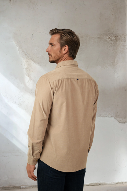 TRAVERSE - Dark Pink Corduroy Shirt