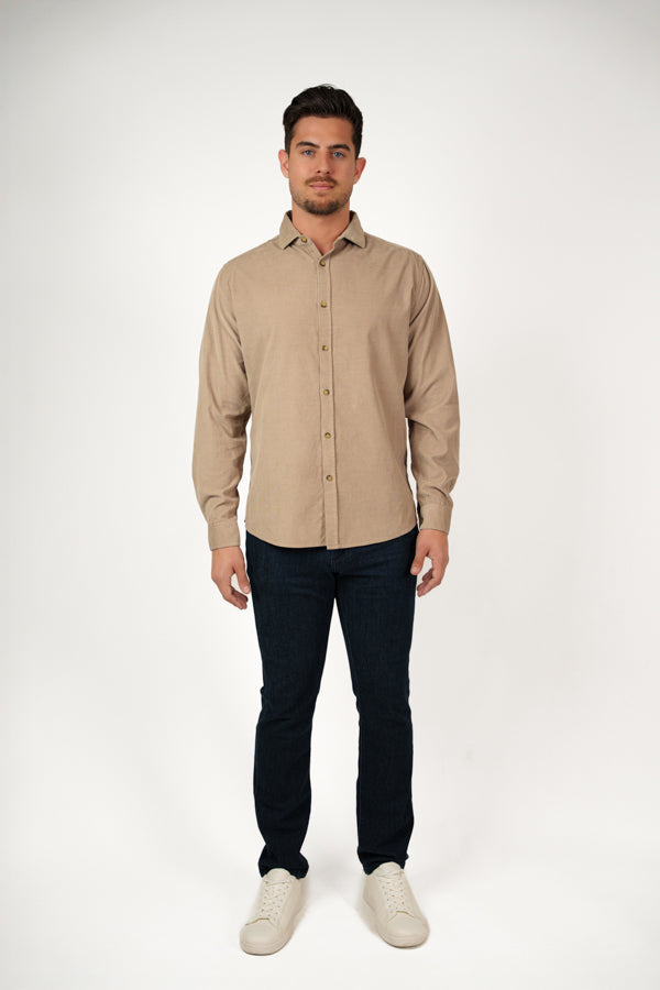 TRAVERSE - Dark Pink Corduroy Shirt