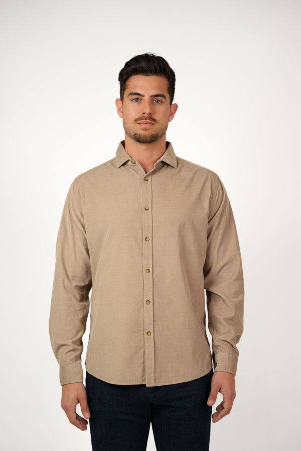TRAVERSE - Dark Pink Corduroy Shirt