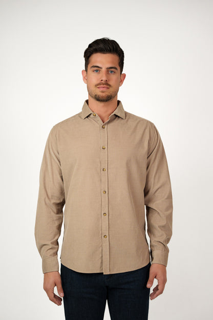 TRAVERSE - Dark Pink Corduroy Shirt