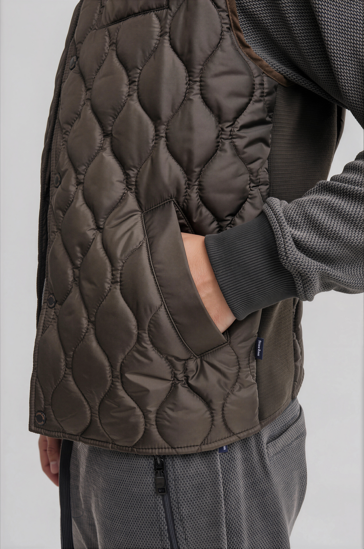 Olive Quilted Puffer Vest