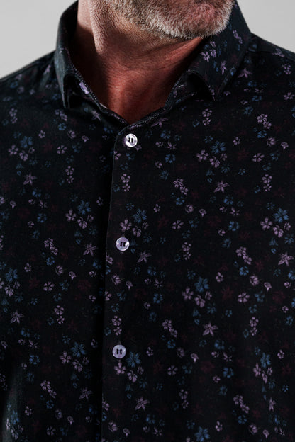 NOVA - Black Floral Long Sleeve Shirt
