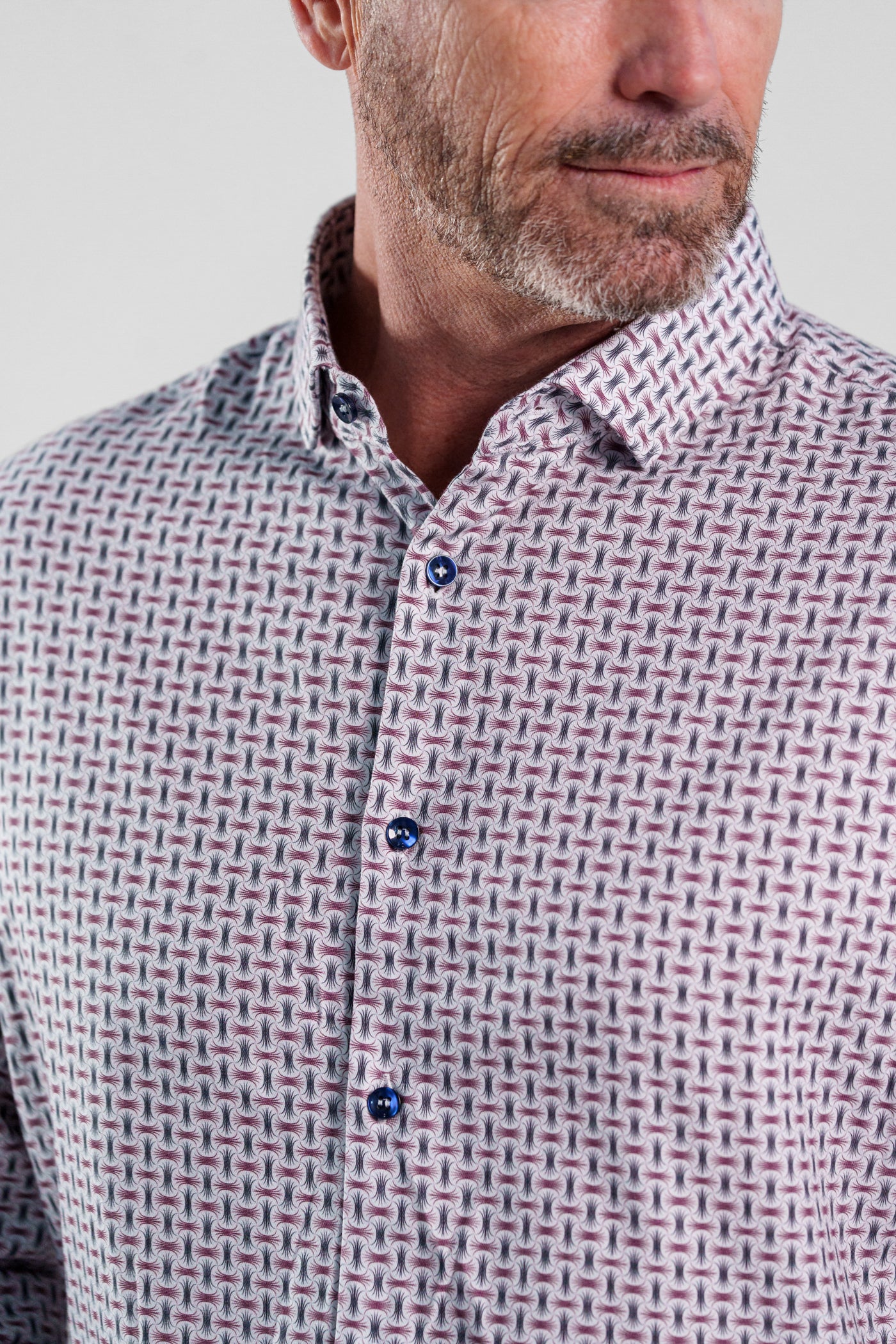 NOVA - Navy Wireframe Long Sleeve Shirt