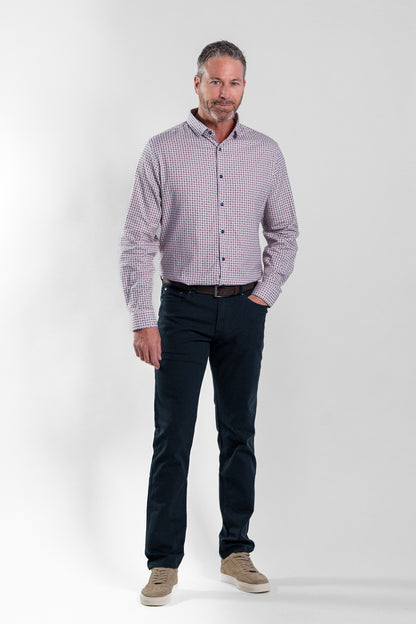 NOVA - Navy Wireframe Long Sleeve Shirt