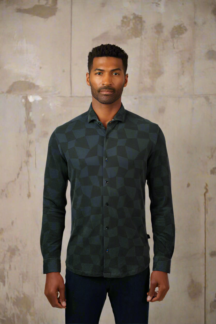 ROVER - Black Warped Checkerboard Shirt