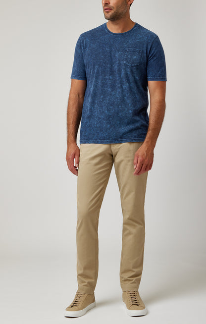 Navy Acid Short Sleeve Crewneck T-Shirt
