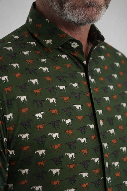 NOVA - Dark Green Wild Stallions Shirt