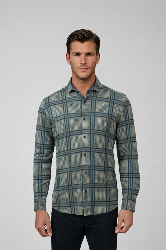 ROVER - Blue Clubhouse GlenCheck Shirt