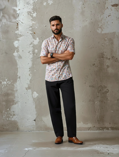 Copper Watercolor Short Sleeve Shirt