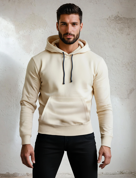 Sand Acid-Washed Pullover Hoodie