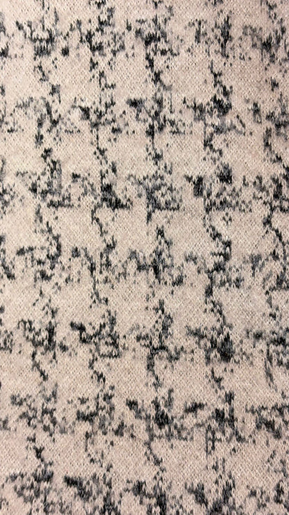 HUNTER - Light Beige Knit Houndstooth Jacket