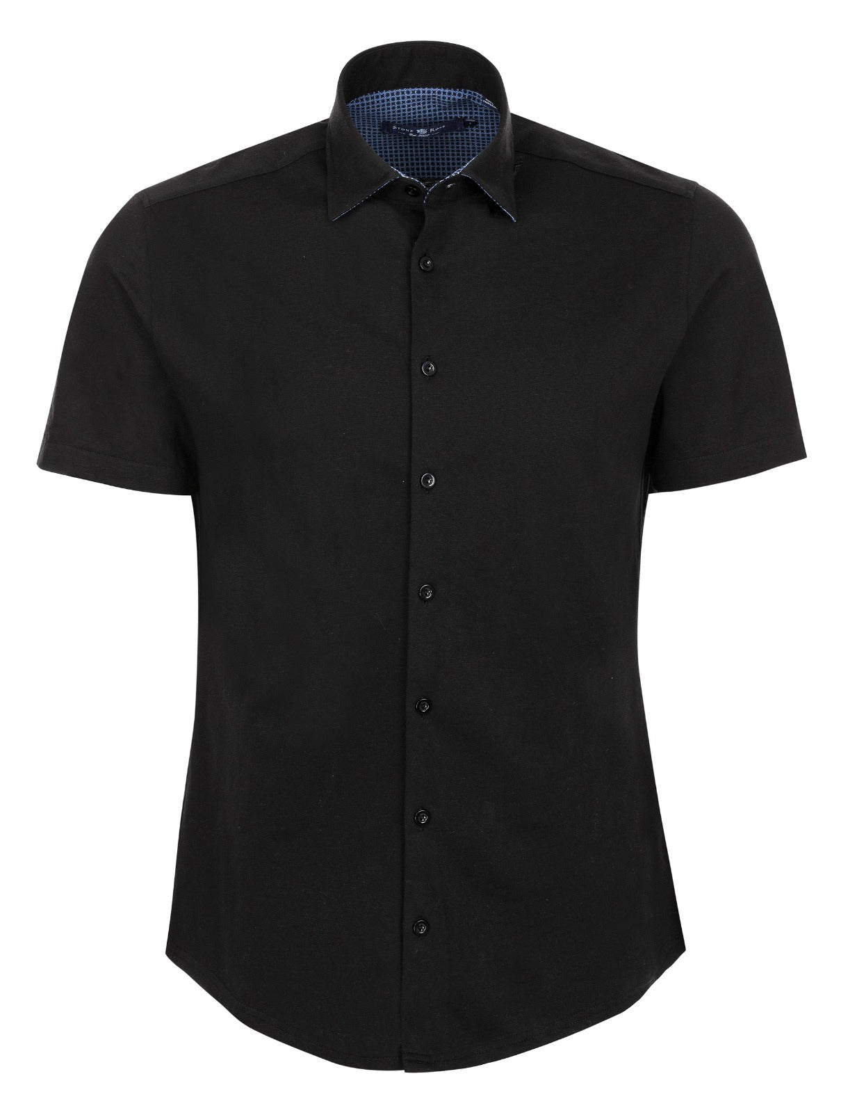 Black Flame Knit Short Sleeve Shirt