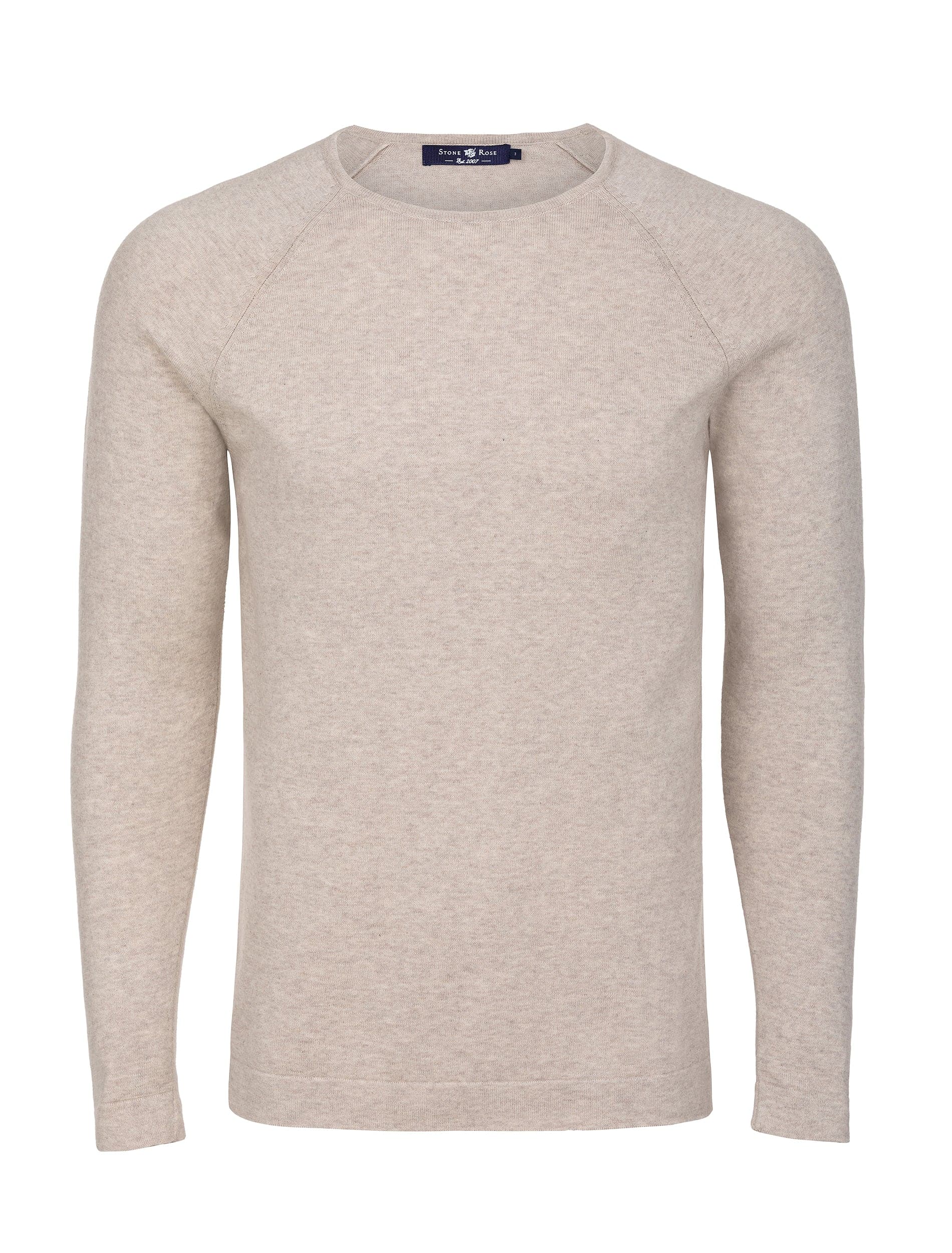 Ivory Heather Knit Sweater-Stone Rose