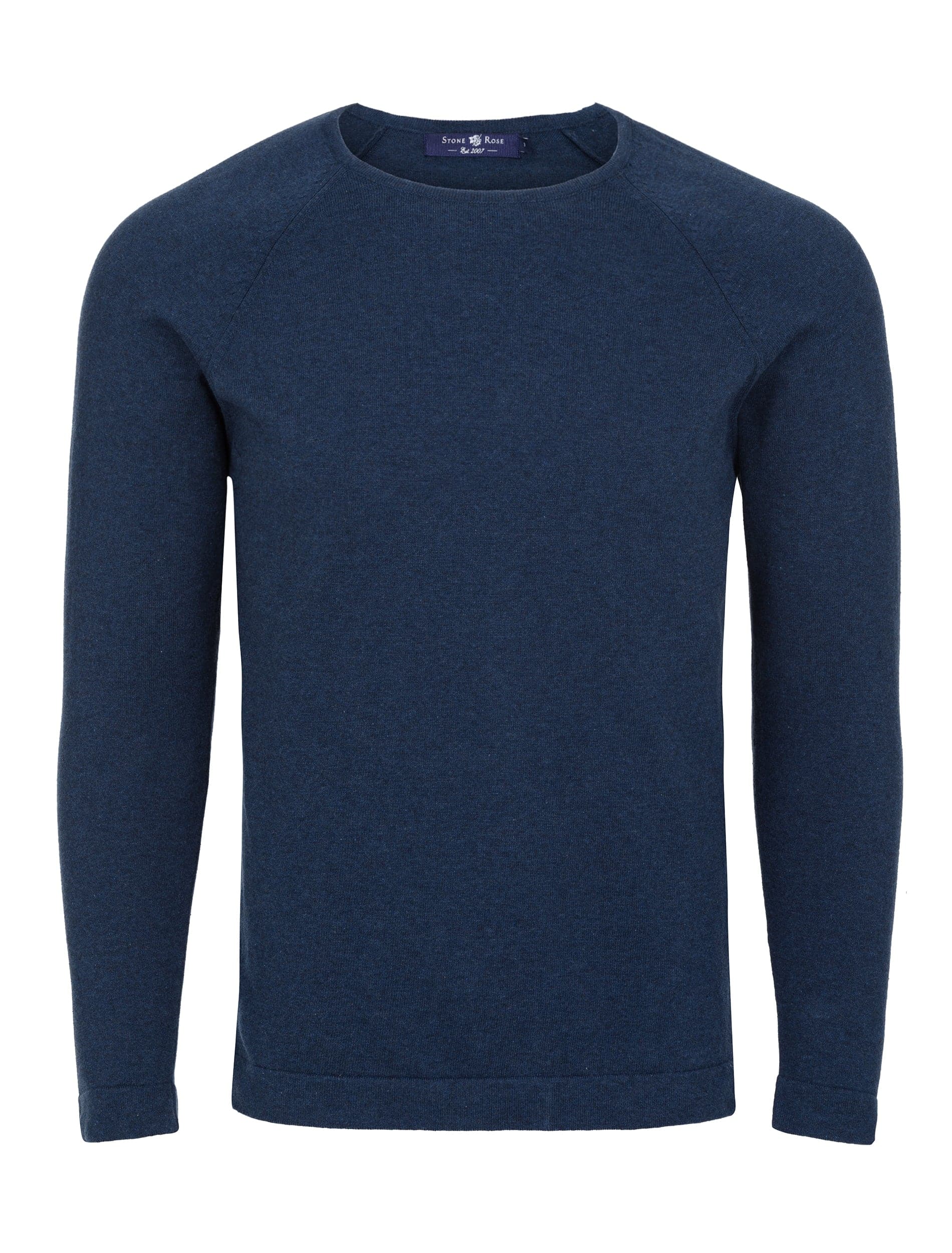 Navy Heather Knit Sweater-Stone Rose